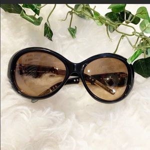 Jimmy Choo Round Tortoise Shell Sunglasses